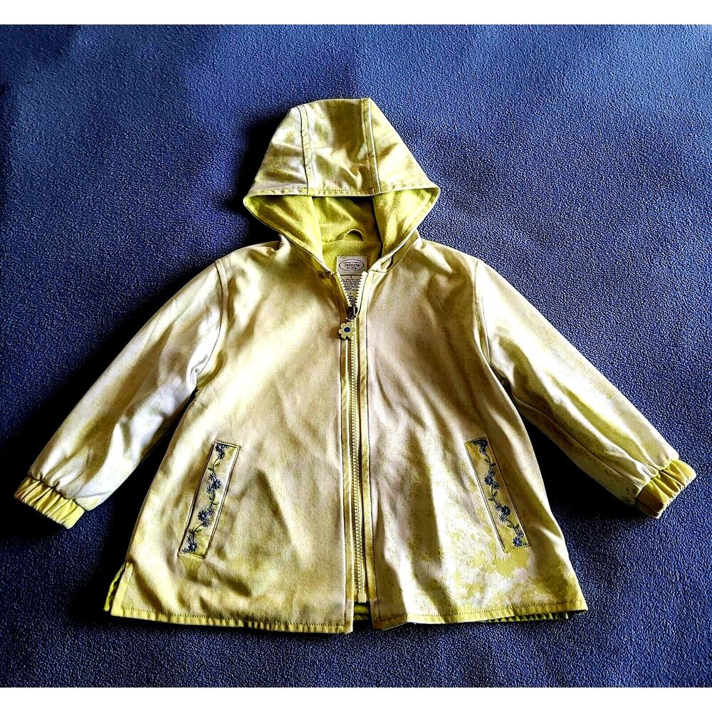 TALBOTS KIDS Infant/Toddler Girls Hooded Front Zip 3-season Jacket -CUTE!--Sz 2T